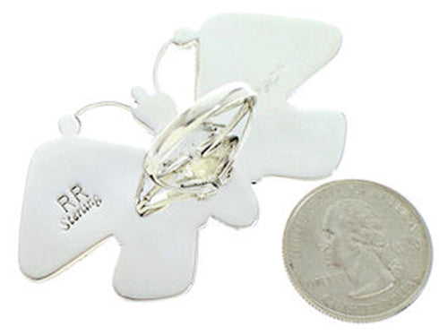Large Statement Red Oyster Shell Butterfly Ring Size 8-3/4 PS72887